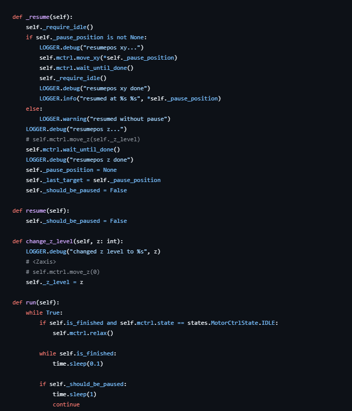 our code
